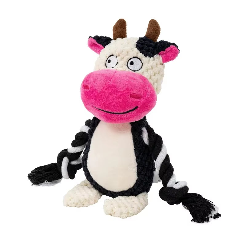 Stuffed Raw Small Joint Dog Plush Chew Toy Indestructible Bite Resistant Sound Puppy Squeaker Dogs Rattle for Pet Toys Supplies