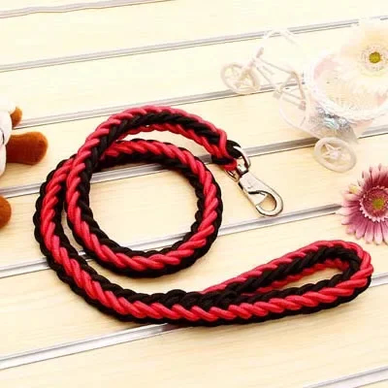 4.5Ft Heavy Duty Large Dog Leash Durable Nylon Braided Lead for Small Medium Big Dogs Walking Hunting Camping Pet Accessories