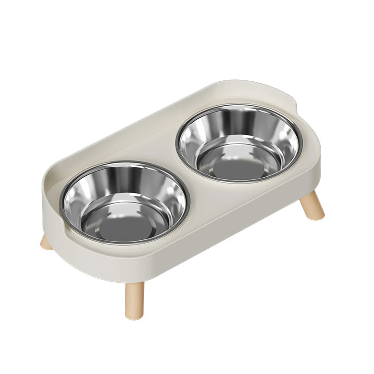 Double Stainless Steel Pet Drinking Bowl