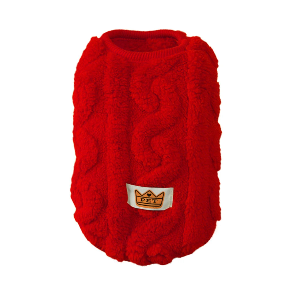 Warm Cozy Dog Fleece Sweater