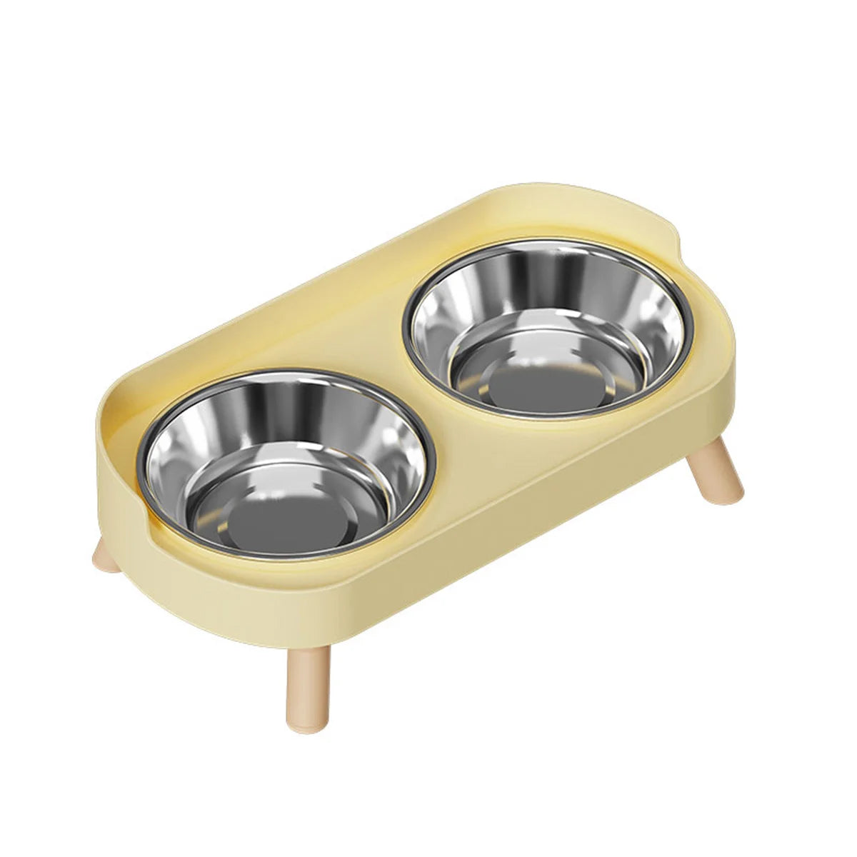 Double Stainless Steel Pet Drinking Bowl