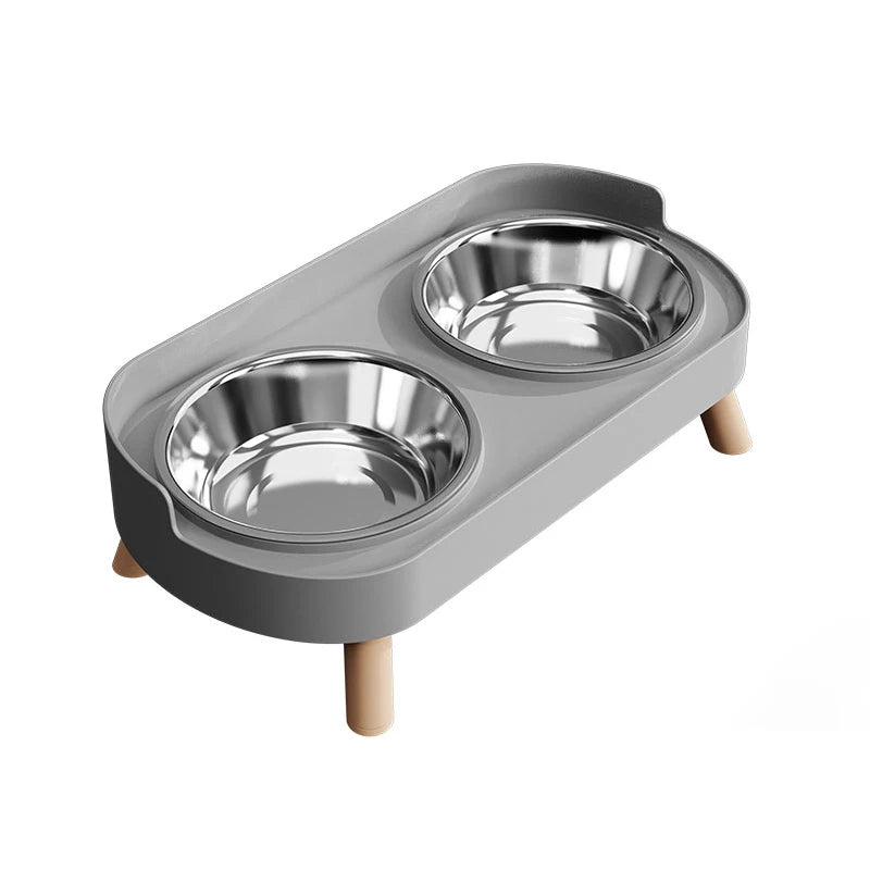 Double Stainless Steel Pet Drinking Bowl