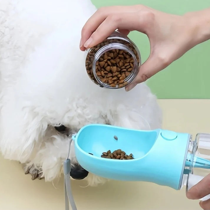 Portable Dog Water Bottle with Food Storage